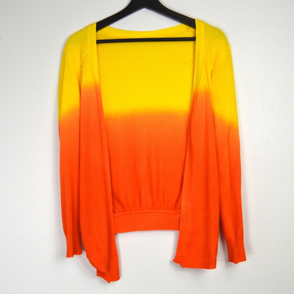 Yellow & Orange Ombré Cardigan